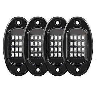 4er-pack Rgb-led-felsstrahler, Mehrfarbige Neon-unterbodenbeleuchtung Mit Bluetooth-app-steuerung Für T