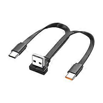 2-in-1 Multi-usb-c-kabel, 65-w-typ-c-multi-ladekabel, Dual-splitter, Usb-c-silikonkabel, Usb-a Auf Zwei Usb-c-anschlüsse (20 Cm Nach Unten)