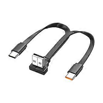 Duales Usb-c-ladekabel Mit Splitter Zur Stromversorgung Von 2 Usb-c-geräten 65-w-multi-usb-typ-c-zu-dual-typ-c-ladekabel (20 Cm Nach Oben Gebogen)