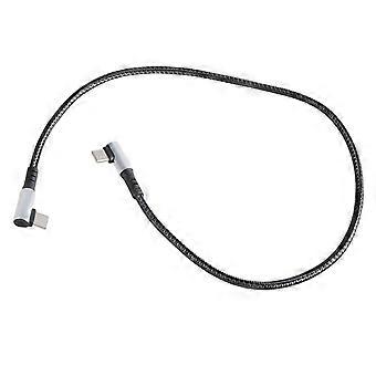 Hochgeschwindigkeits-usb-c-kabel (66 W), 25/50 Cm, Verlängerungskabel, Schnellladekabel, Datenübertragung Mit 480 Mbit/s Für Smartphone Und Tablet (doppelwinkelstecker 0,5 M)
