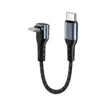 25 Cm Langes, 90° Abgewinkeltes Usb-typ-c-auf-usb-c/usb-kabel, Schnellladekabel Für Netzteilbox (typ C Auf Typ C Abgewinkelt).