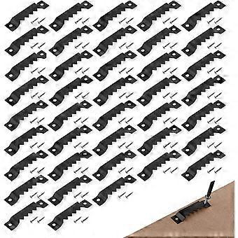 Packung Mit 50 Bilderhaken, Doppellochhaken, Inklusive Schrauben Zum Aufhängen Von Bilderrahmen An Der Wand.