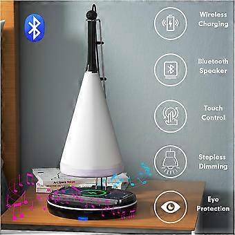 Moderne Schreibtischlampe Mit Integrierter Led-leuchtmittel, Elegantes Design Für Schlafzimmer Oder Büro, Touch-bedienung, Dimmbar, Schwarz