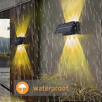 Regenfeste Solar-led-wandleuchte Für Den Außenbereich, Geeignet Für Garten Und Hof, Verstellbare Smarte Beleuchtungslampe