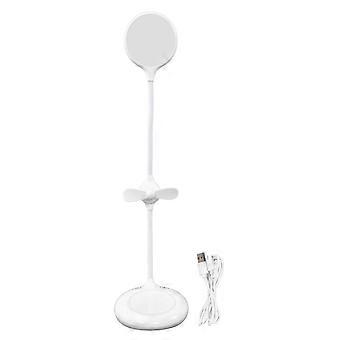 Einzigartige Fächerförmige Led-schreibtischlampe, 3 Helligkeitsstufen, 360° Flexibler Arm, Usb-ladefunktion, Multifunktional, Kleine Schreibtischlampe