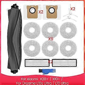 Für Staubsauger Der Modelle X20+ / X10+ / L10s Ultra / L10 Ultra: Hauptseitenbürste, Reinigungstücher, Hepa-filter, Staubbeutel