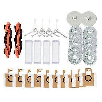 Ersatzteile Für Den Besen M30 Pro C107: Seitenbürste, Hepa-filter, Staubbeutel Und Halterung.