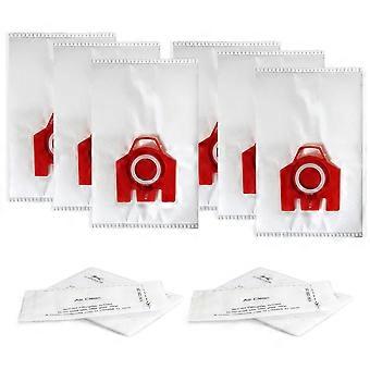 Packung Mit 6 Fjm 3d Hochleistungs-ersatzstaubbeuteln Für Kanisterstaubsauger Der Serien S200, S300, S600, S4, S6 Compact, C2 Und C1.