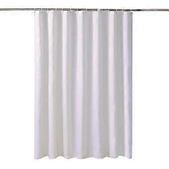Weißer Duschvorhang Aus Dickem, Wasserdichtem Stoff, Schlicht, Polyester, 150 Cm Breit X 200 Cm Hoch.