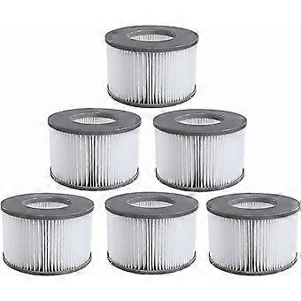 Filterkartuschen Für Aufblasbare Whirlpools, Staubsaugerfilter-ersatzset, Langlebige Filterelemente Für Verbesserte Wasserfiltration (6er-packung)
