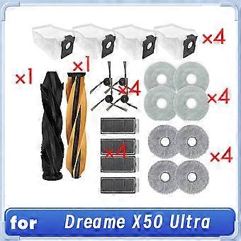 Set Mit 14 Ersatzteilen Für Den X50 Ultra Saugroboter: Hauptseitenbürste Und Reinigungsfilter.