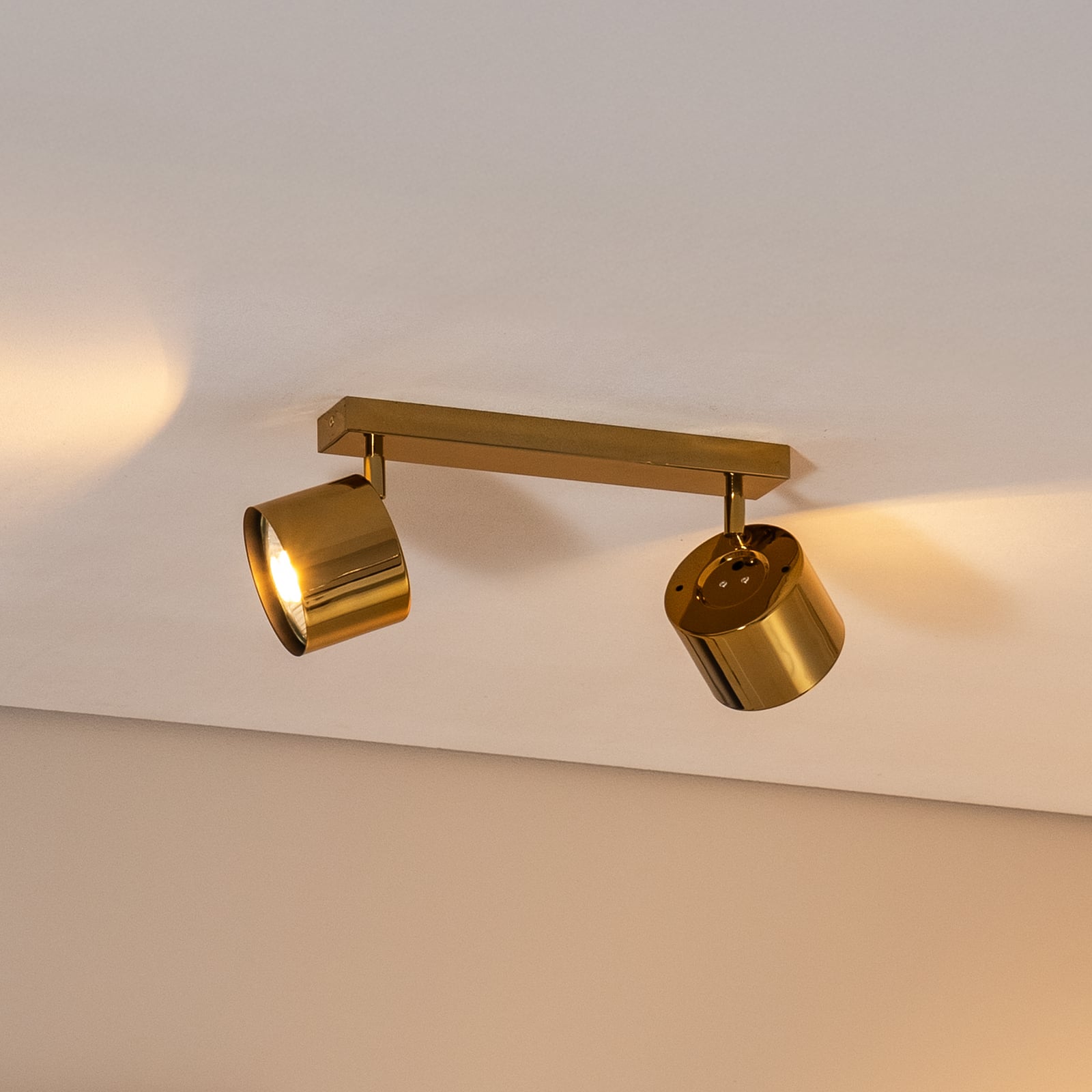 [gebraucht] B-ware Chloe Deckenspot Deckenstrahler Spot Lampe Stahl Messing Glänzend Glas