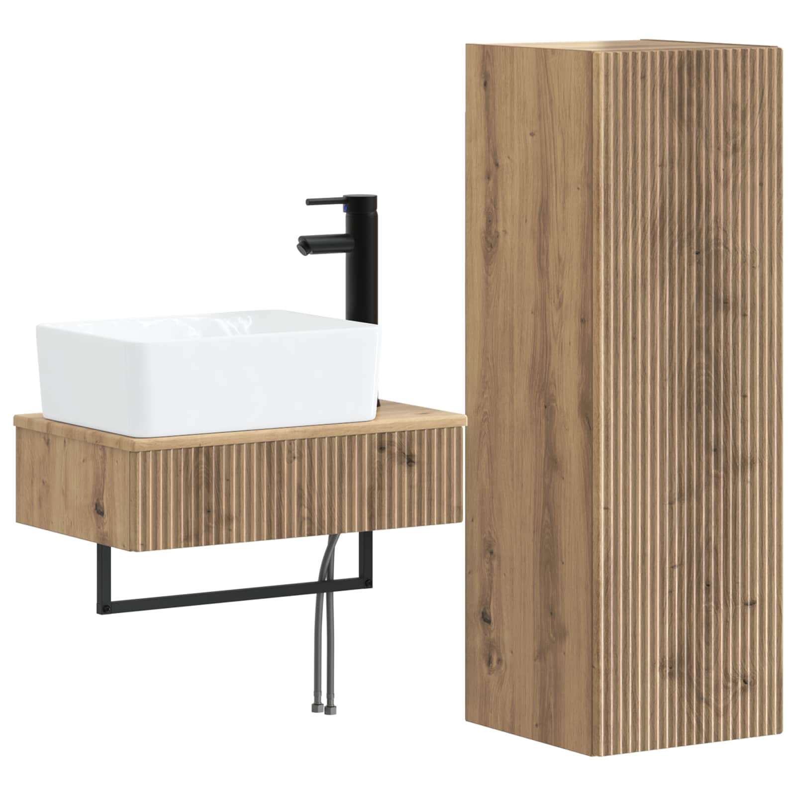 Badezimmermöbel-set 2 Stk. Artisan-eiche 33 X 34,5 X 100 Cm Vidaxl