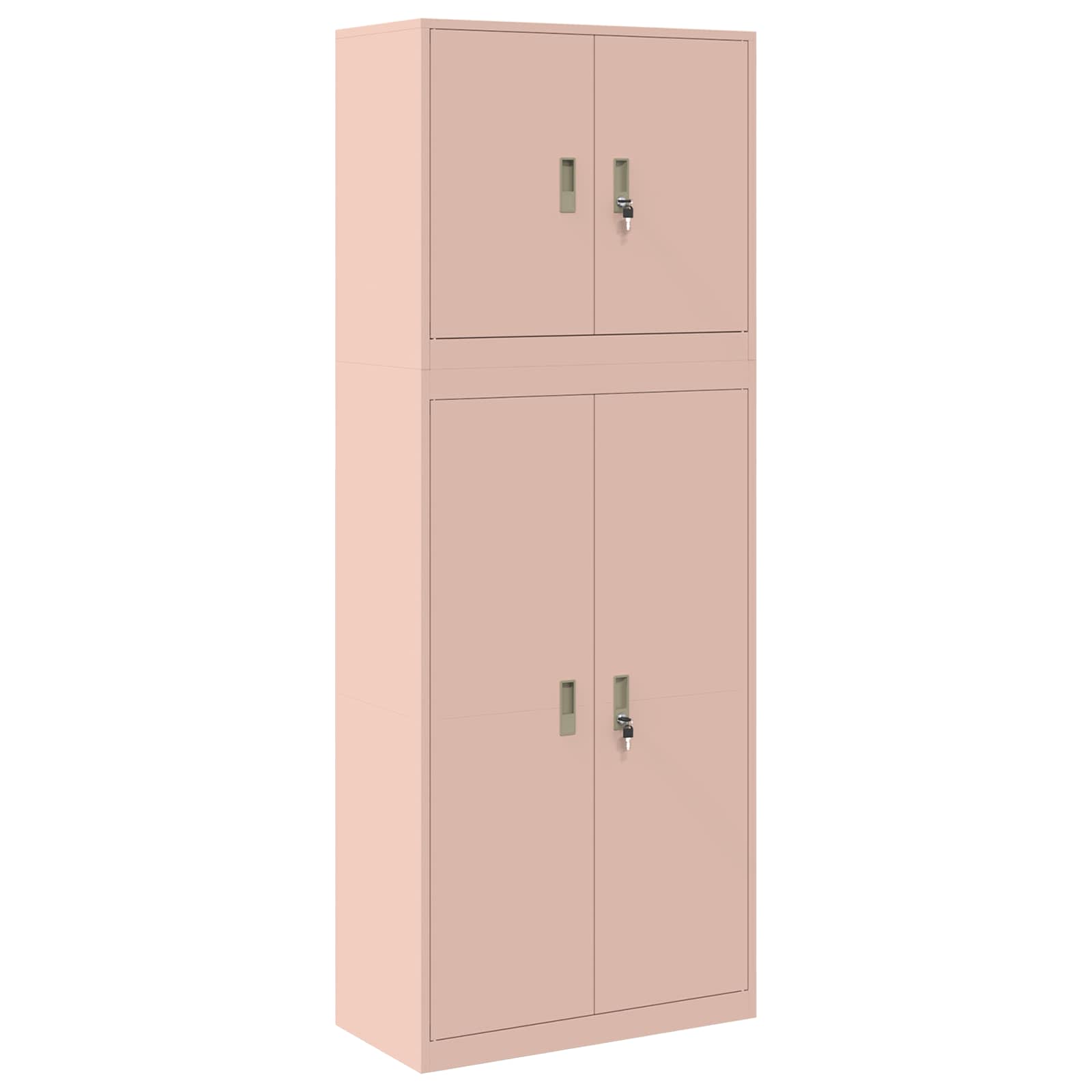 Aufbewahrungsschrank 2 Stk. Rosa 80 X 40 X 210 Cm Stahl Vidaxl