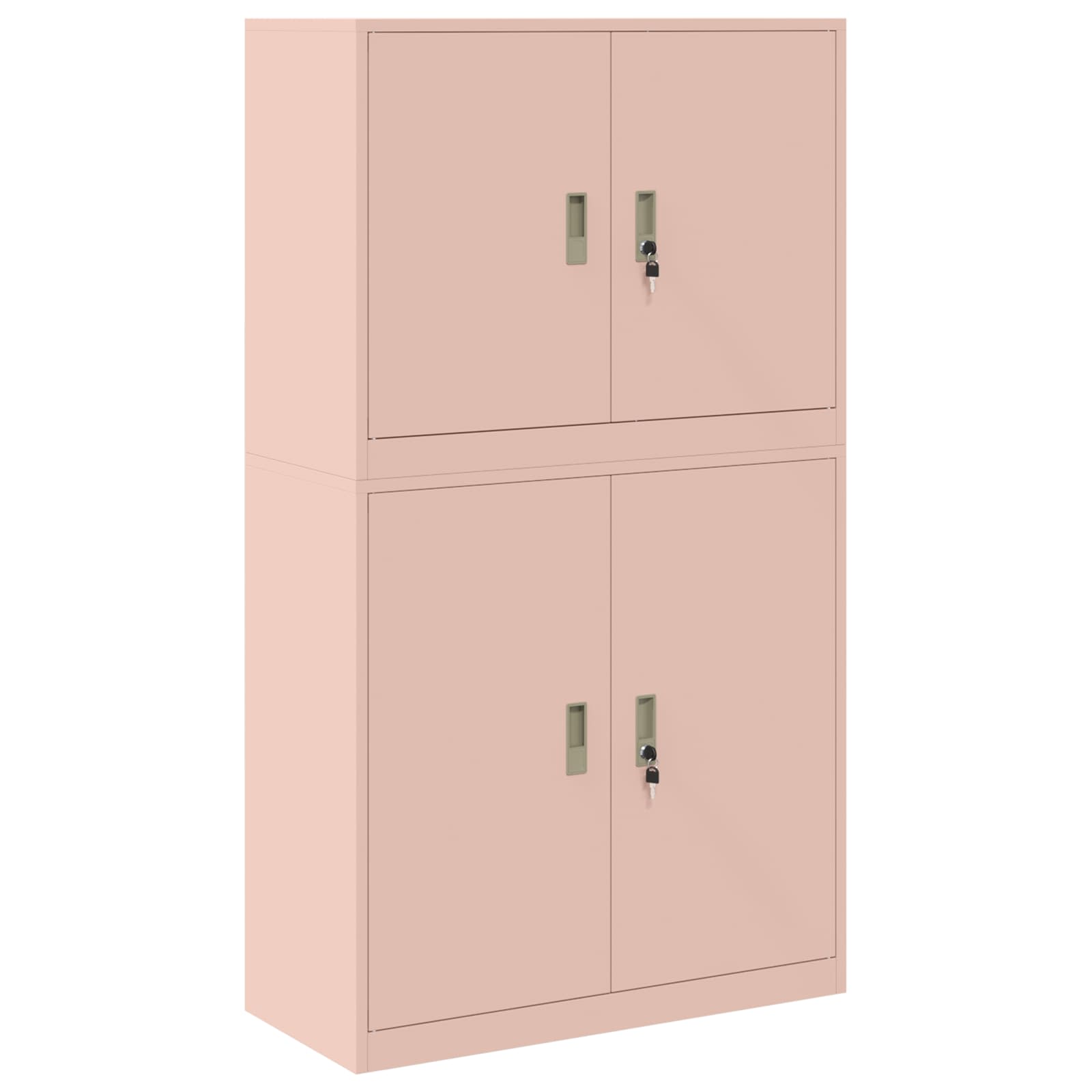 Aufbewahrungsschrank 2 Stk. Rosa 90 X 40 X 160 Cm Stahl Vidaxl