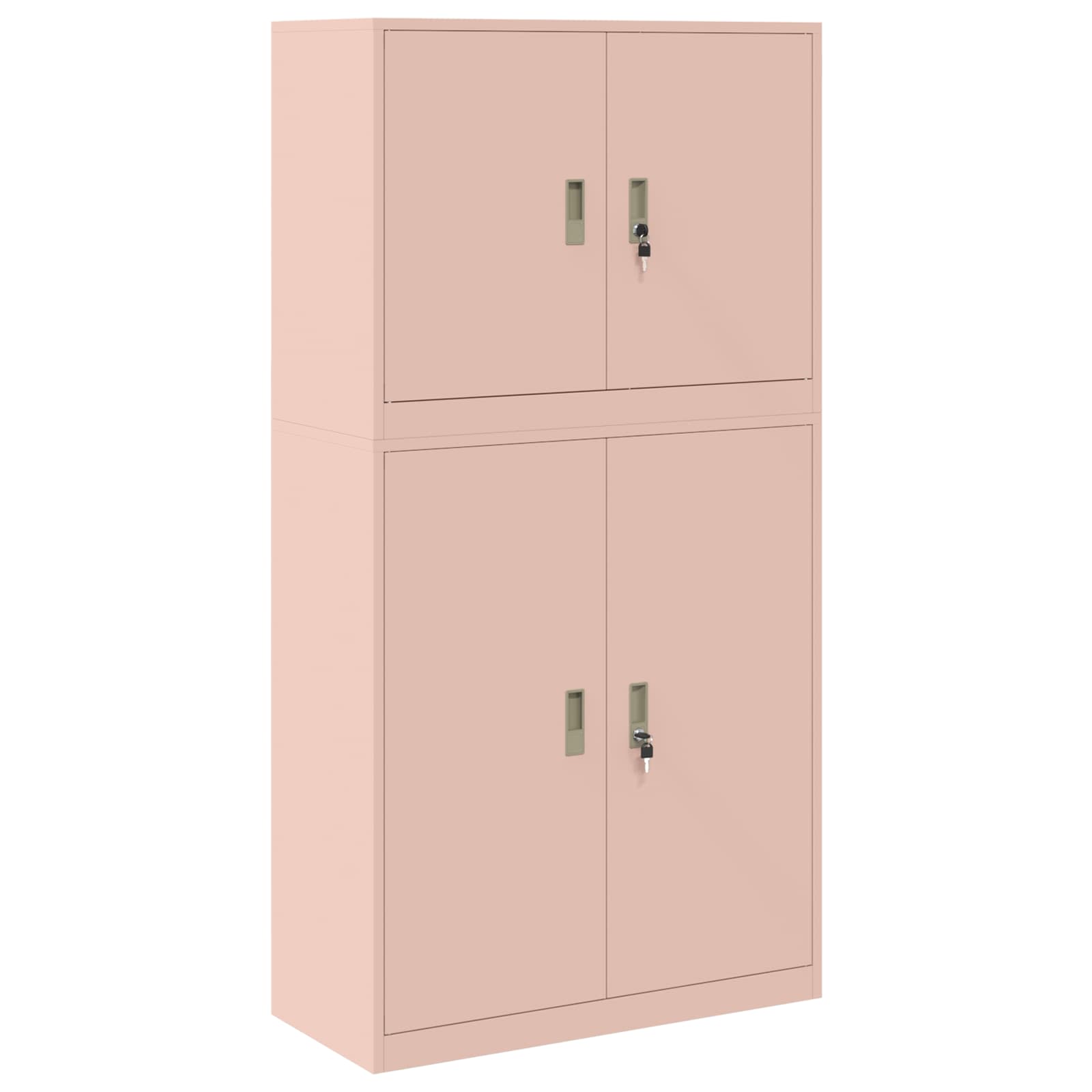 Aufbewahrungsschrank 2 Stk. Rosa 90 X 40 X 175 Cm Stahl Vidaxl