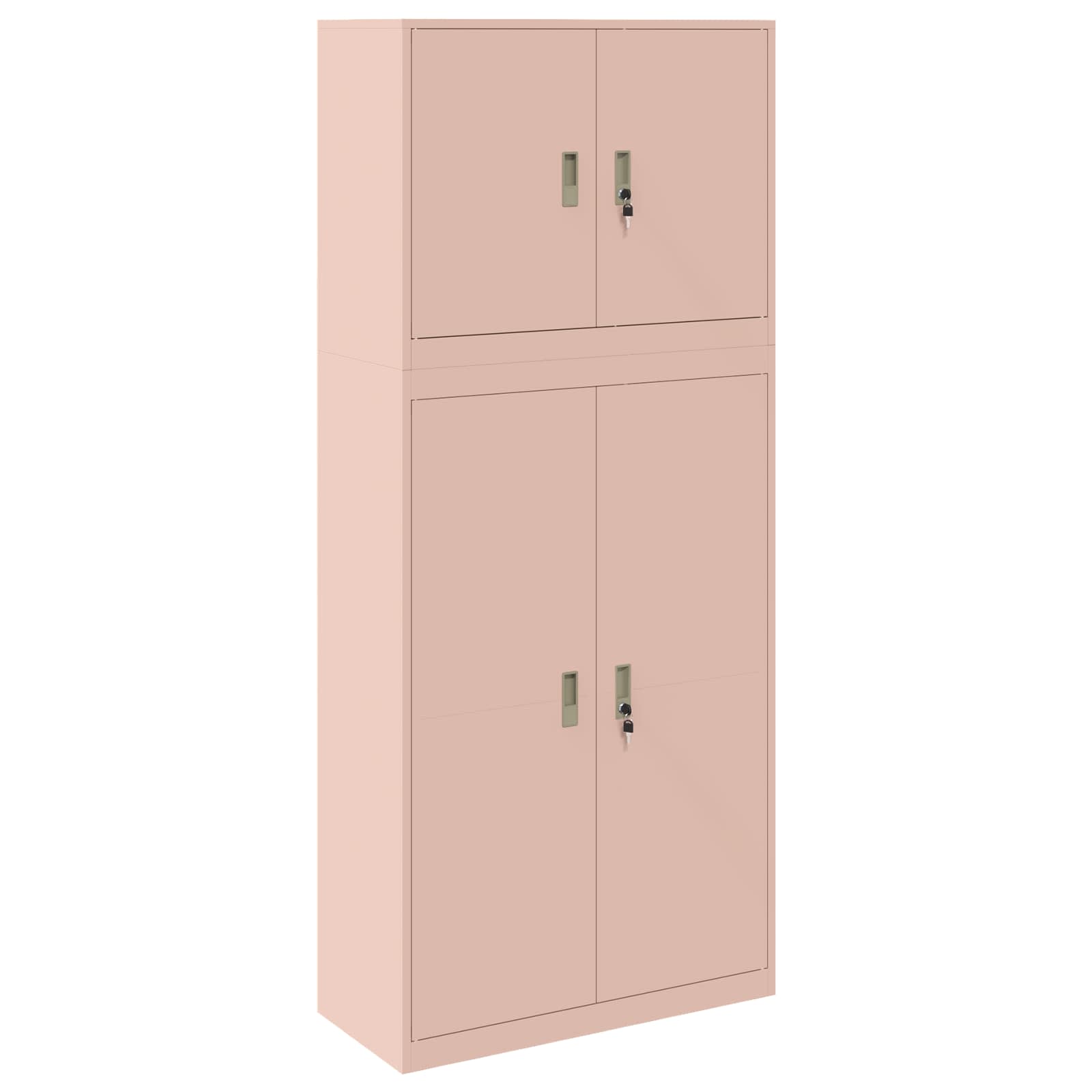 Aufbewahrungsschrank 2 Stk. Rosa 90 X 40 X 210 Cm Stahl Vidaxl