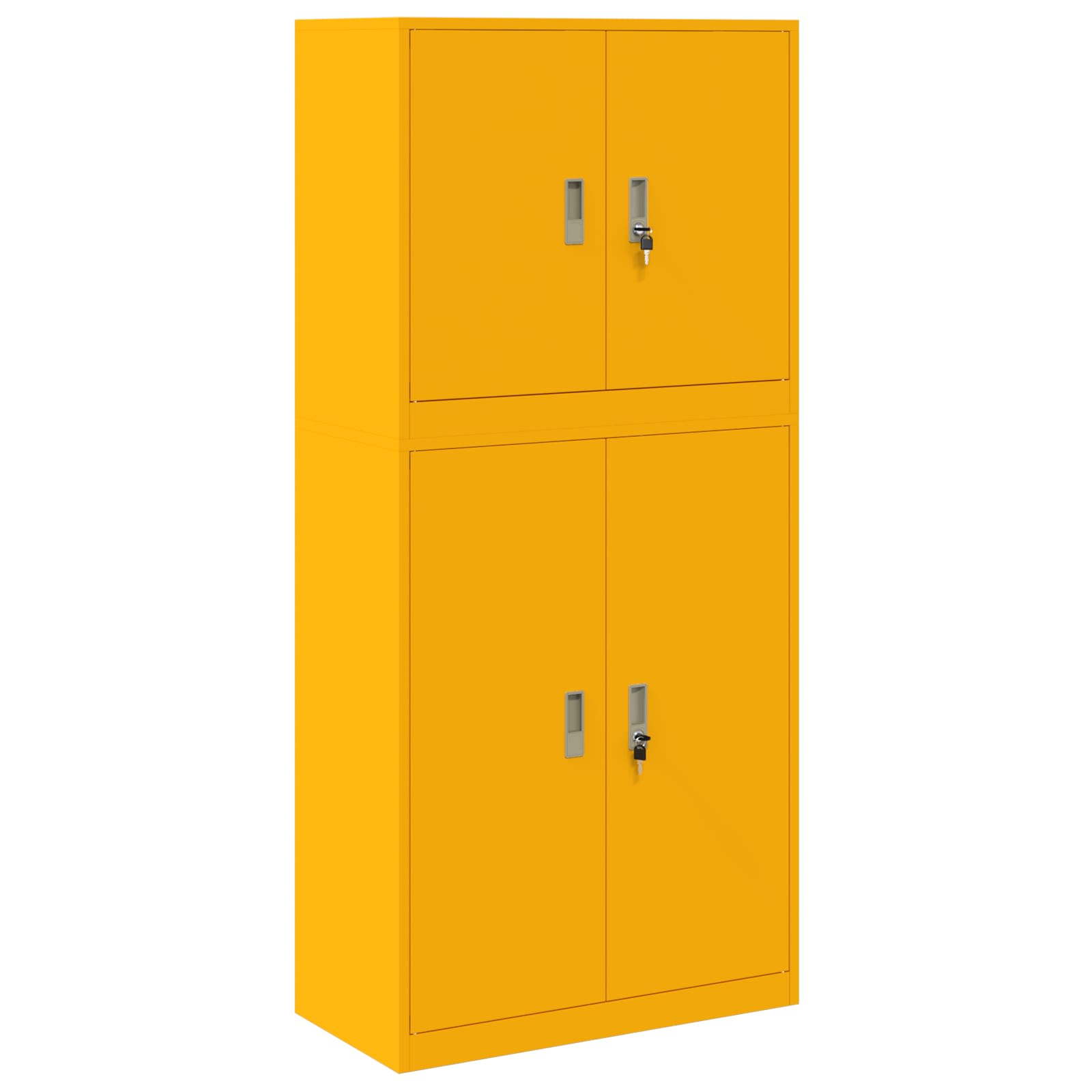 Aufbewahrungsschrank 2 Stk. Senfgelb 80 X 40 X 175 Cm Stahl Vidaxl