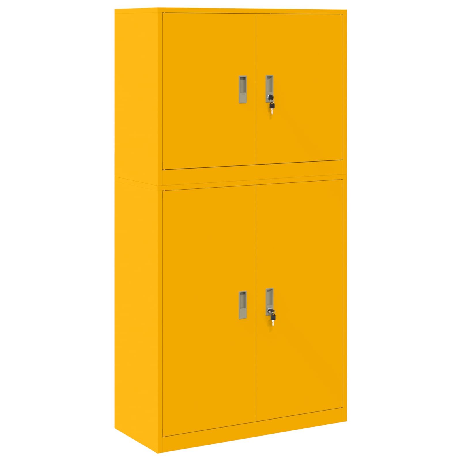 Aufbewahrungsschrank 2 Stk. Senfgelb 90 X 40 X 175 Cm Stahl Vidaxl