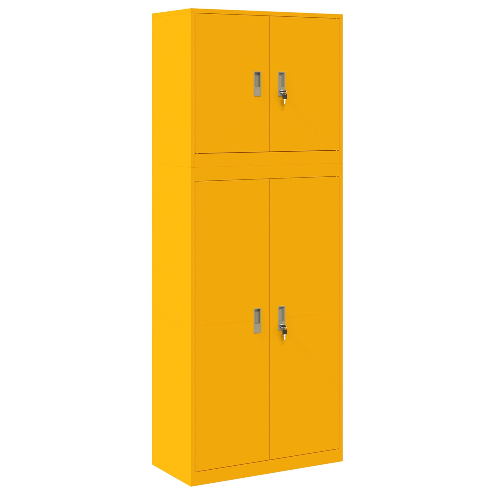 Aufbewahrungsschrank 2 Stk. Senfgelb 80 X 40 X 210 Cm Stahl Vidaxl