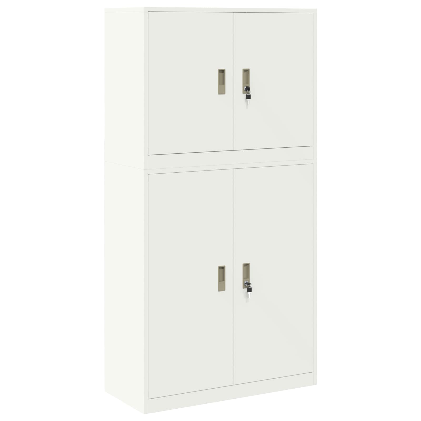 Aufbewahrungsschrank 2 Stk. Weiß 90 X 40 X 175 Cm Stahl Vidaxl