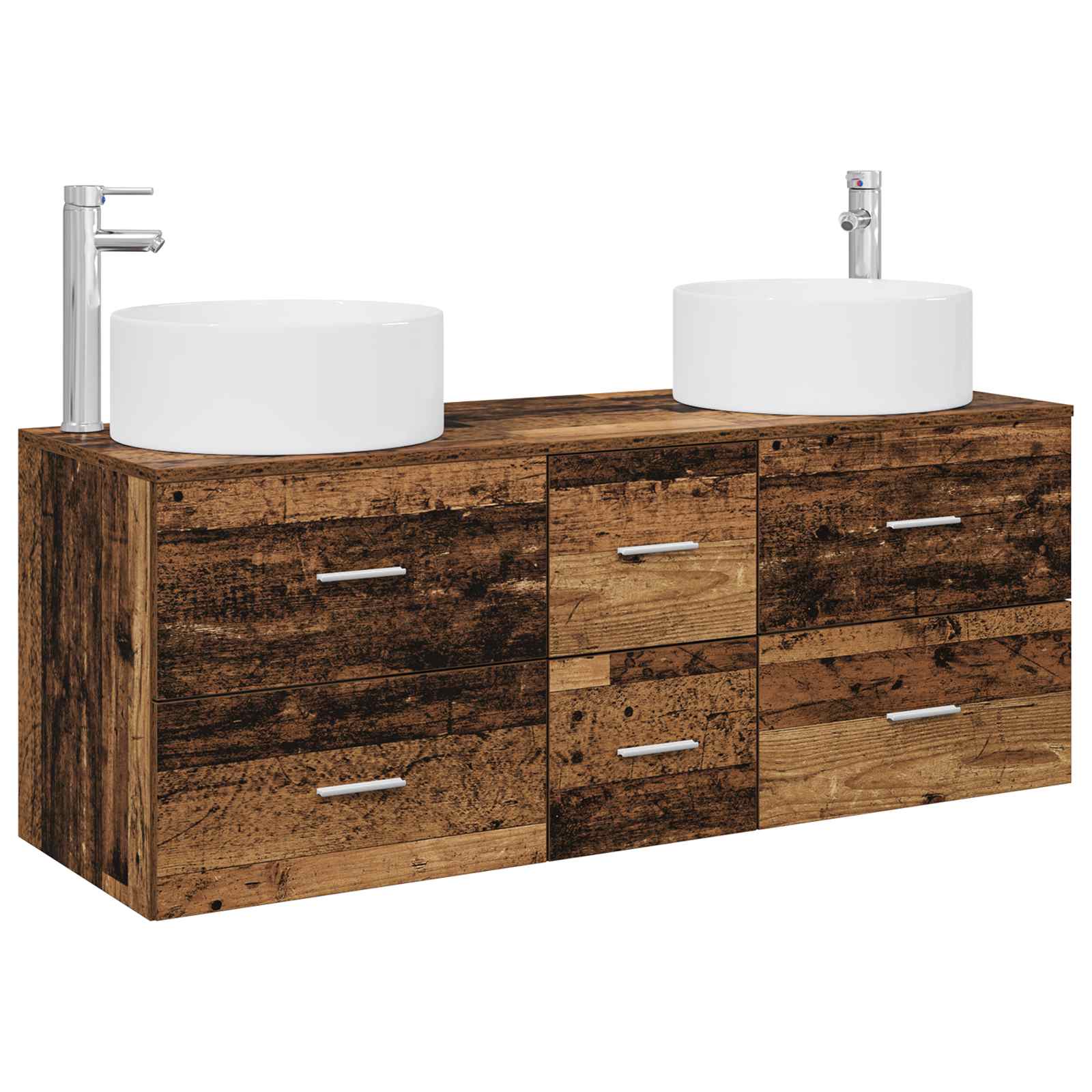 Badezimmermöbel-set 3 Stk. Altholz 49,5 X 44,5 X 65,5 Cm Vidaxl