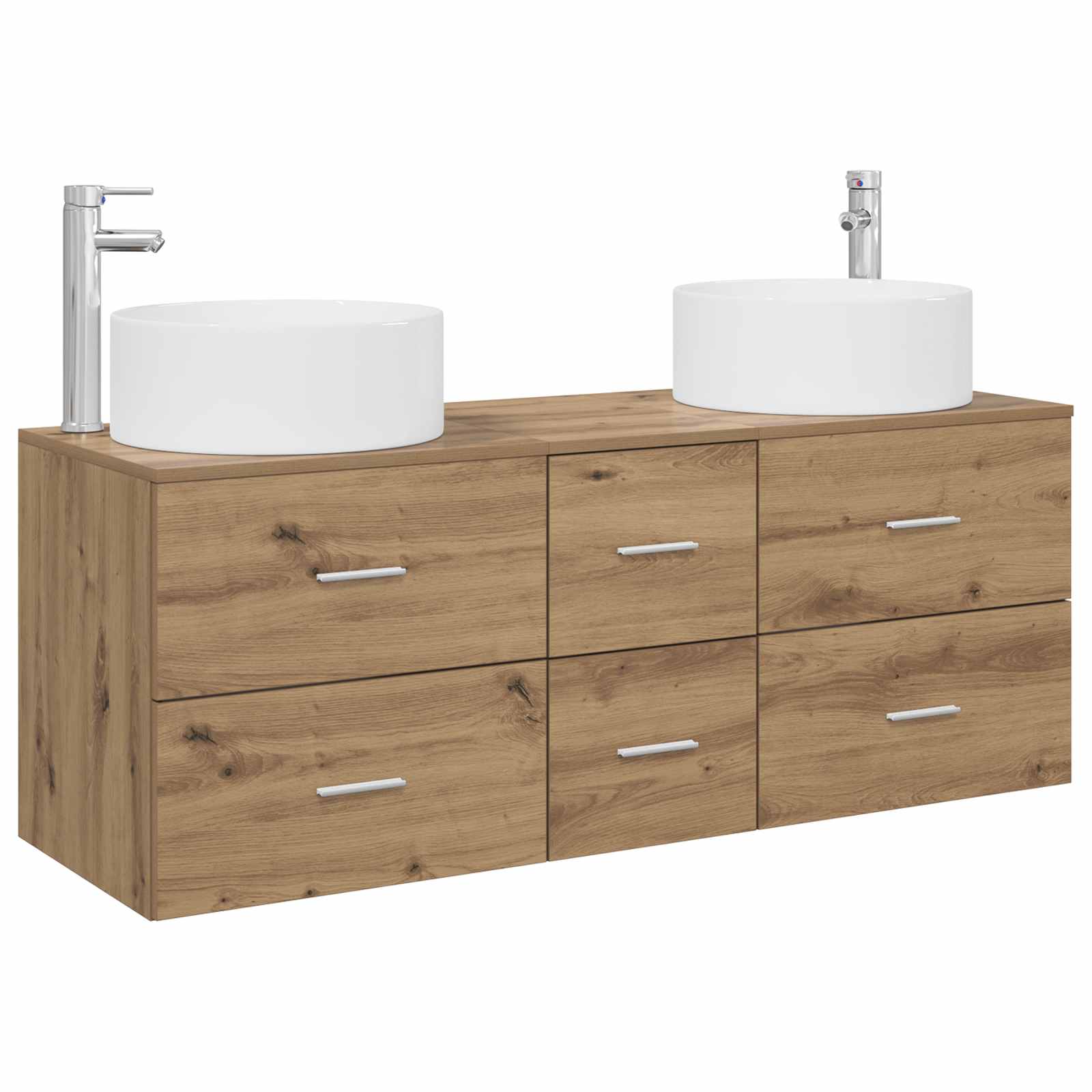 Badezimmermöbel-set 3 Stk. Artisan-eiche 49,5 X 44,5 X 65,5 Cm Vidaxl