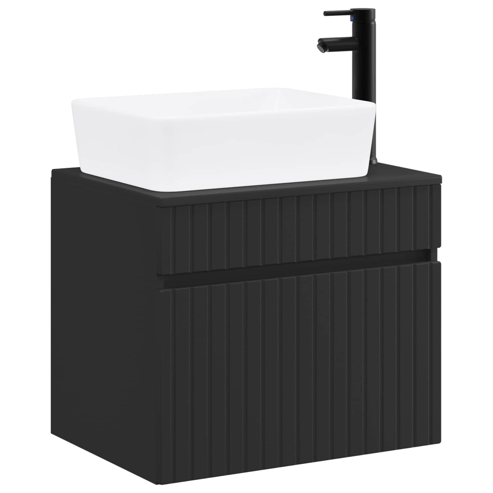 Badezimmermöbel-set Schwarz Holzwerkstoff Vidaxl