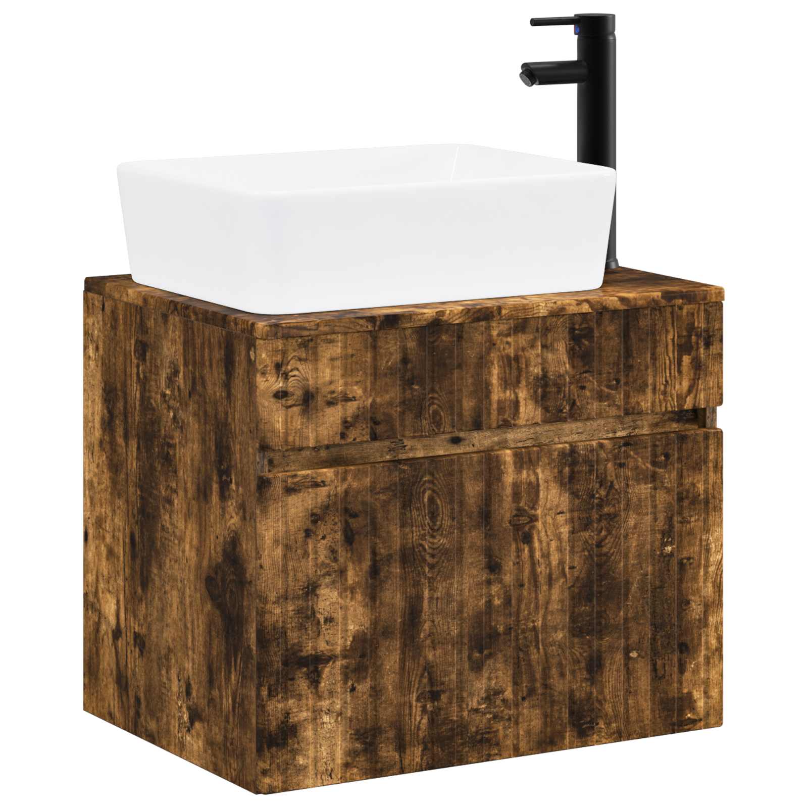 Badezimmermöbel-set Geräucherte Eiche Holzwerkstoff Vidaxl