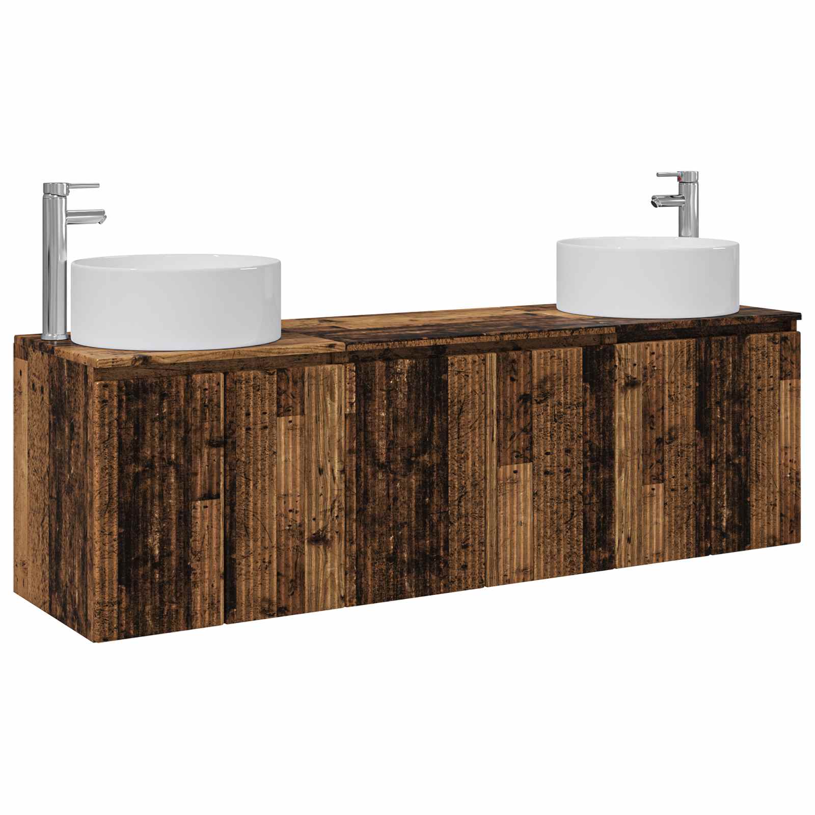 Badezimmerschrank-set 3 Stk. Altholz 49,5 X 44,5 X 65,5 Cm Vidaxl