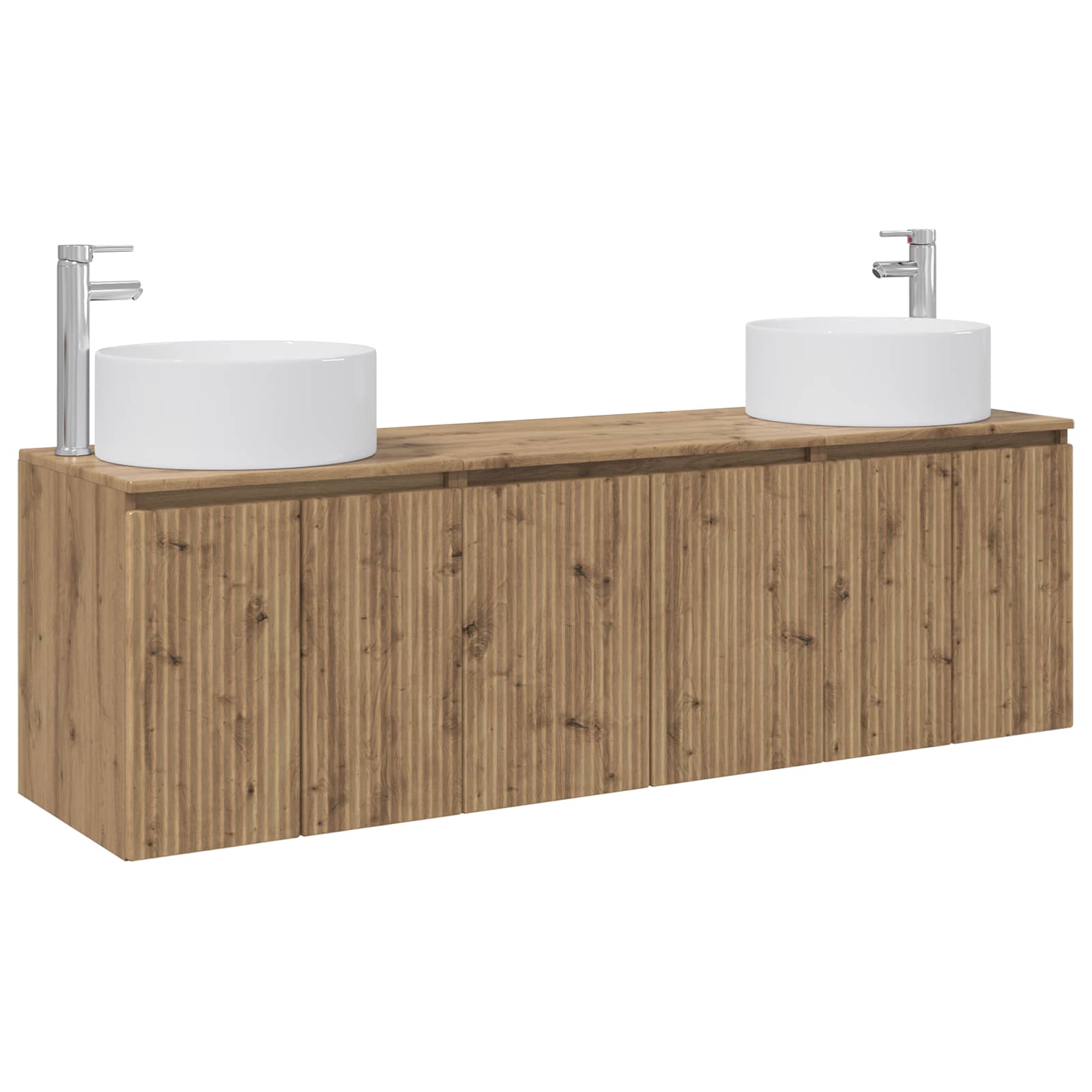 Badezimmerschrank-set 3 Stk. Artisan-eiche Vidaxl