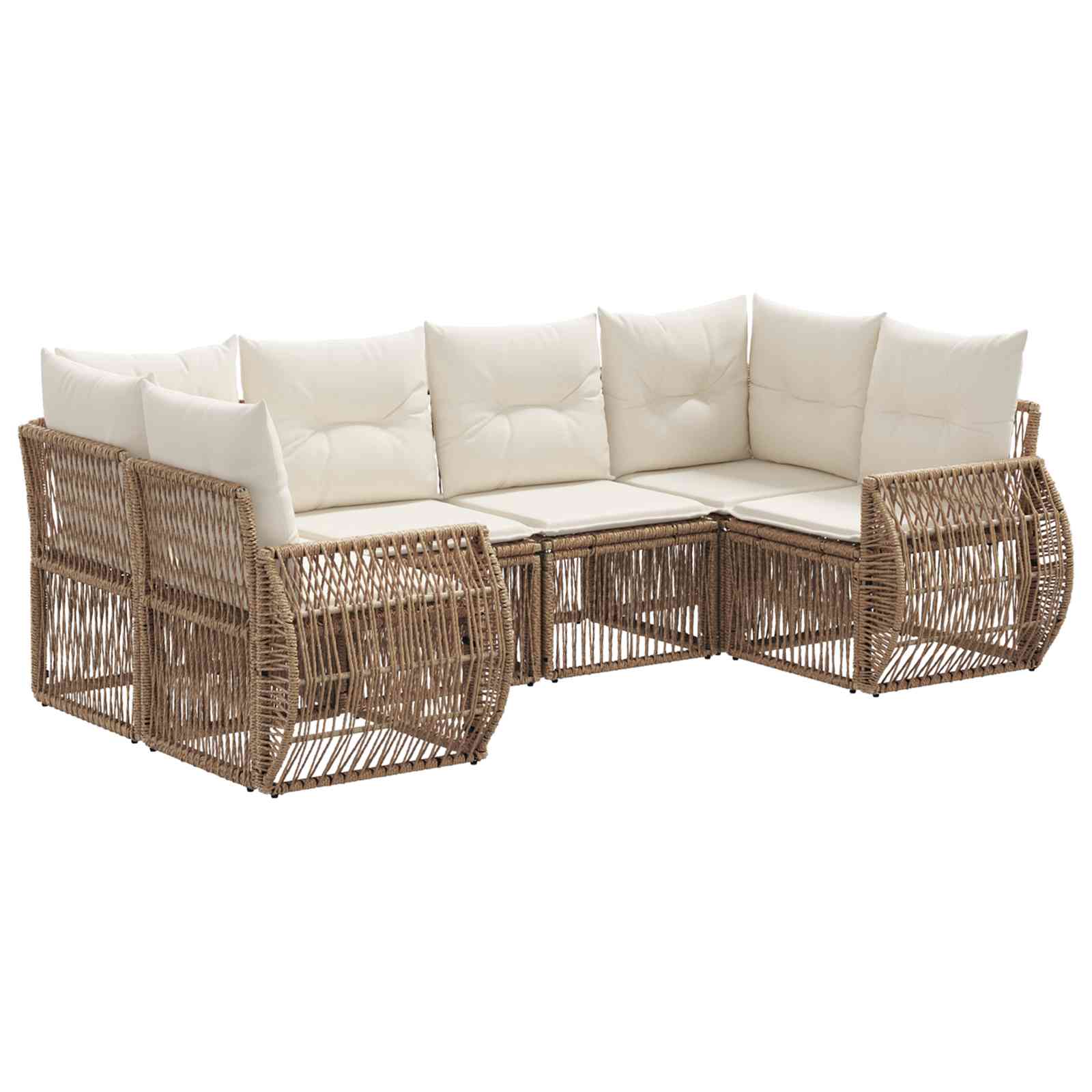 Gartensofa-set 6 Stk. 6-sitzanzahl Beige Und Cremeweiß Vidaxl