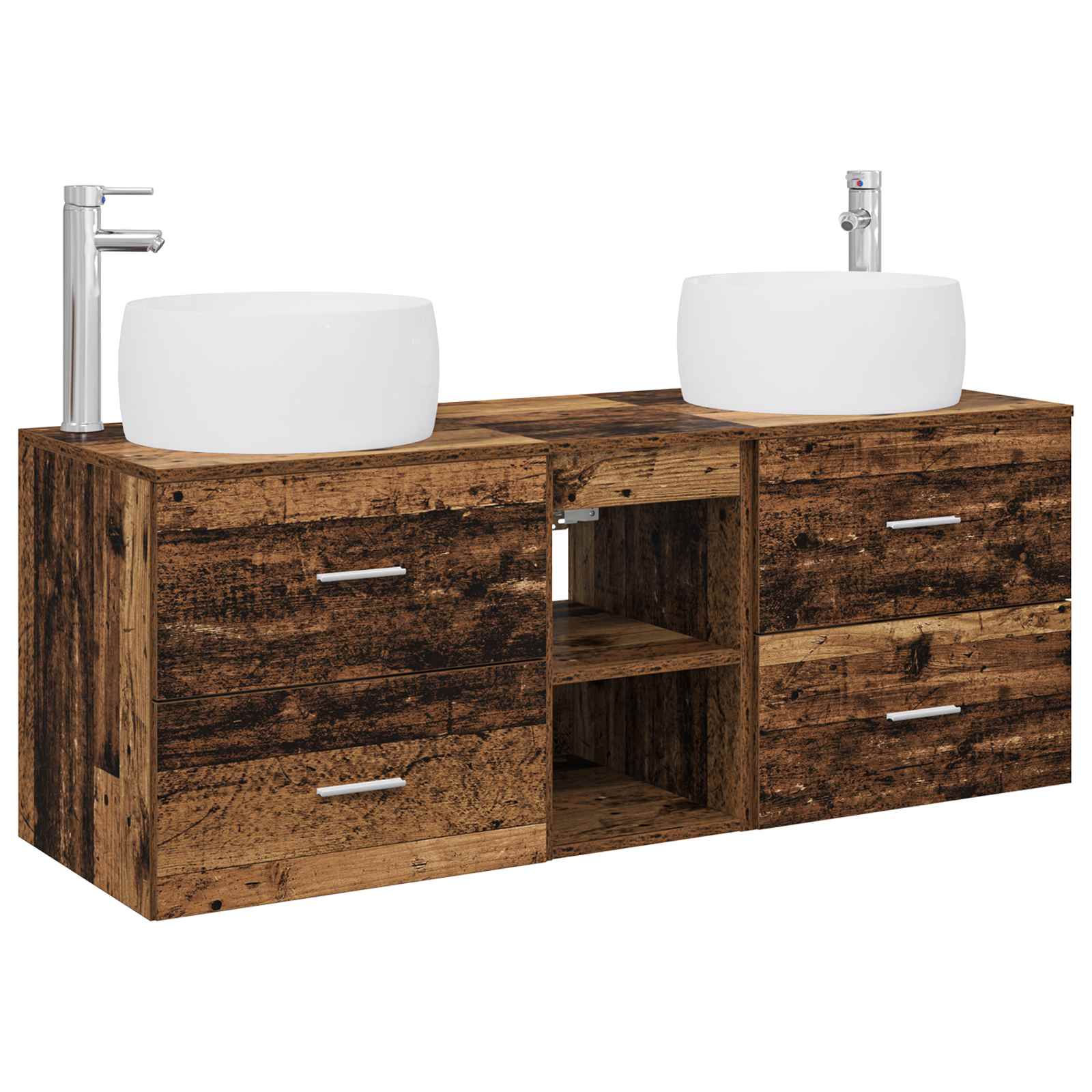 Badezimmermöbel-set 3 Stk. Altholz 49,5 X 44,5 X 66 Cm Vidaxl