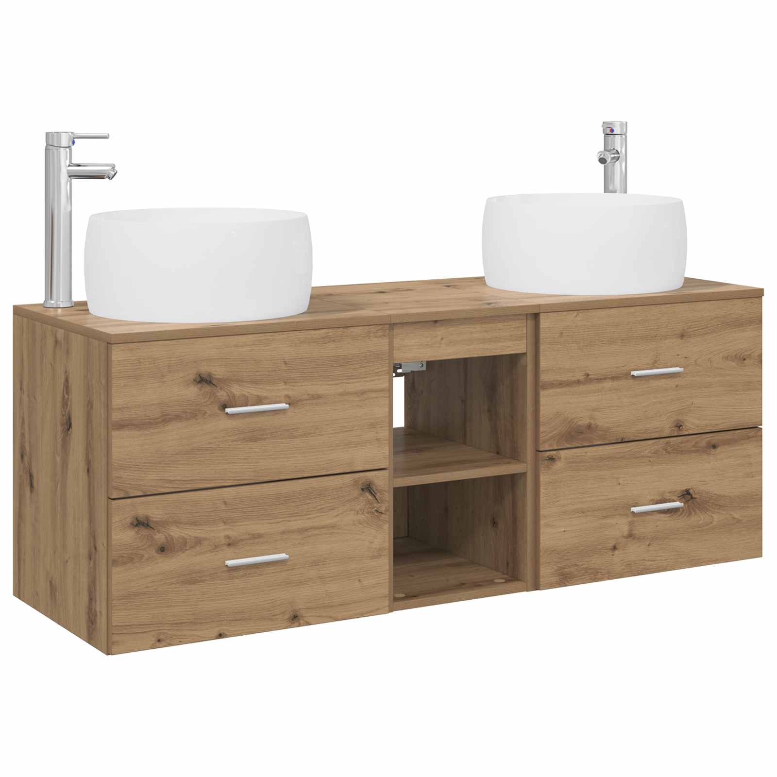 Badezimmermöbel-set 3 Stk. Artisan-eiche 49,5 X 44,5 X 66 Cm Vidaxl