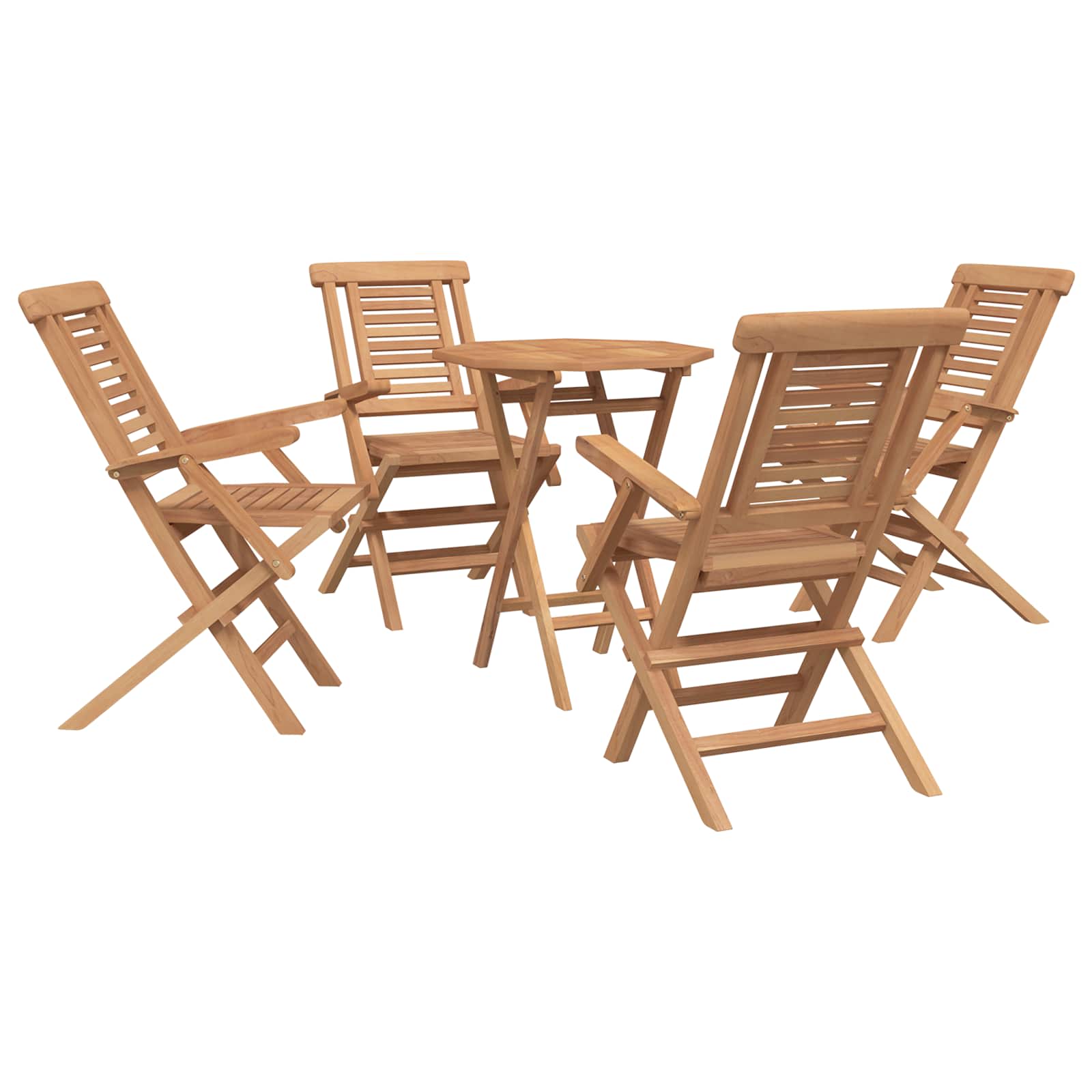 Gartenset 3 Stk. Braun Massivholz Teak Vidaxl
