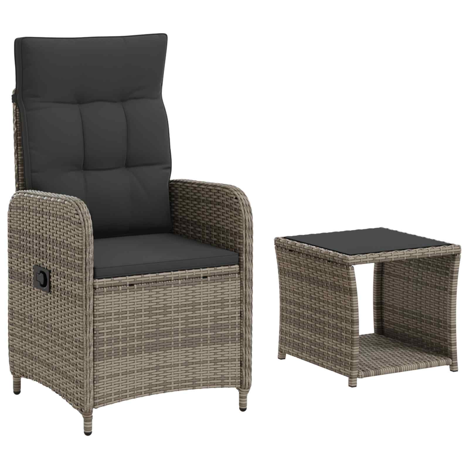 Garten-lounge-set 2 Stk. Grau Und Dunkelgrau Vidaxl
