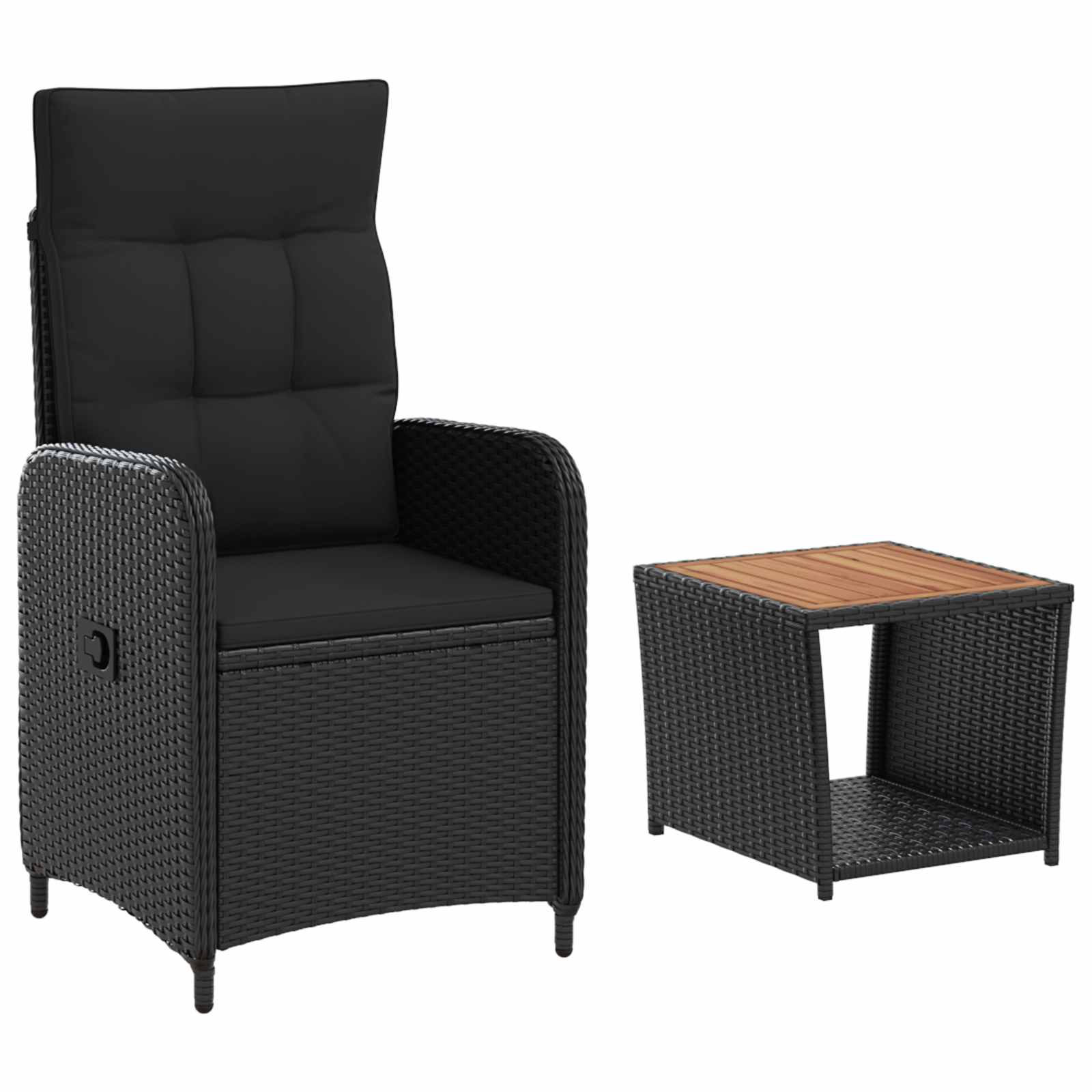 Garten-lounge-set 2 Stk. Schwarz Vidaxl