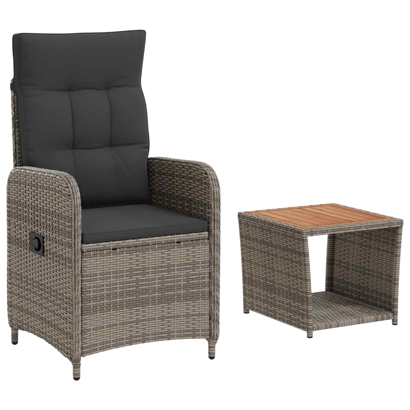 Garten-lounge-set 2 Stk. Hellgrau Und Dunkelgrau Vidaxl
