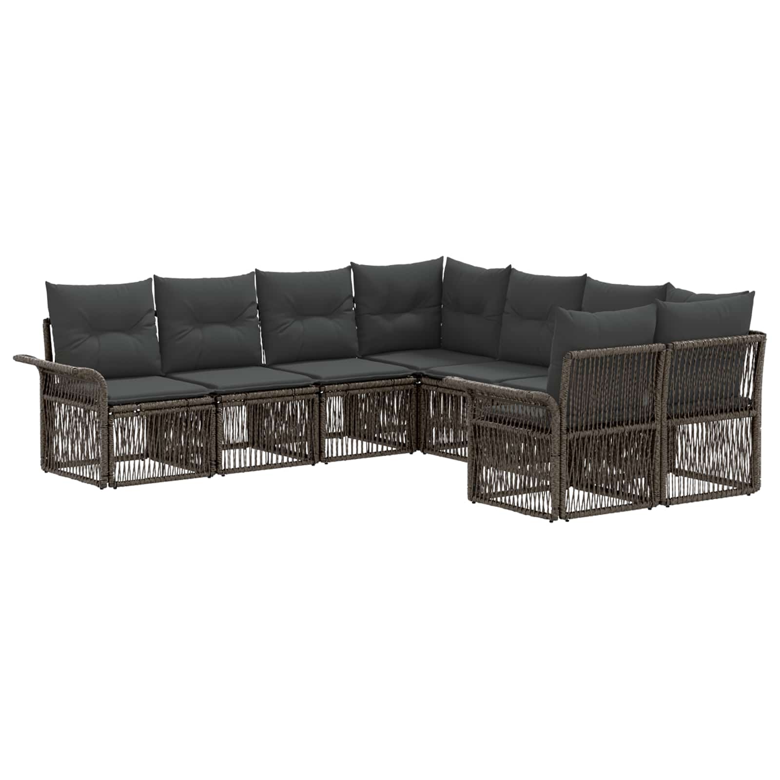 Gartensofa-set 8 Stk. 8-sitzanzahl Grau Und Dunkelgrau Vidaxl