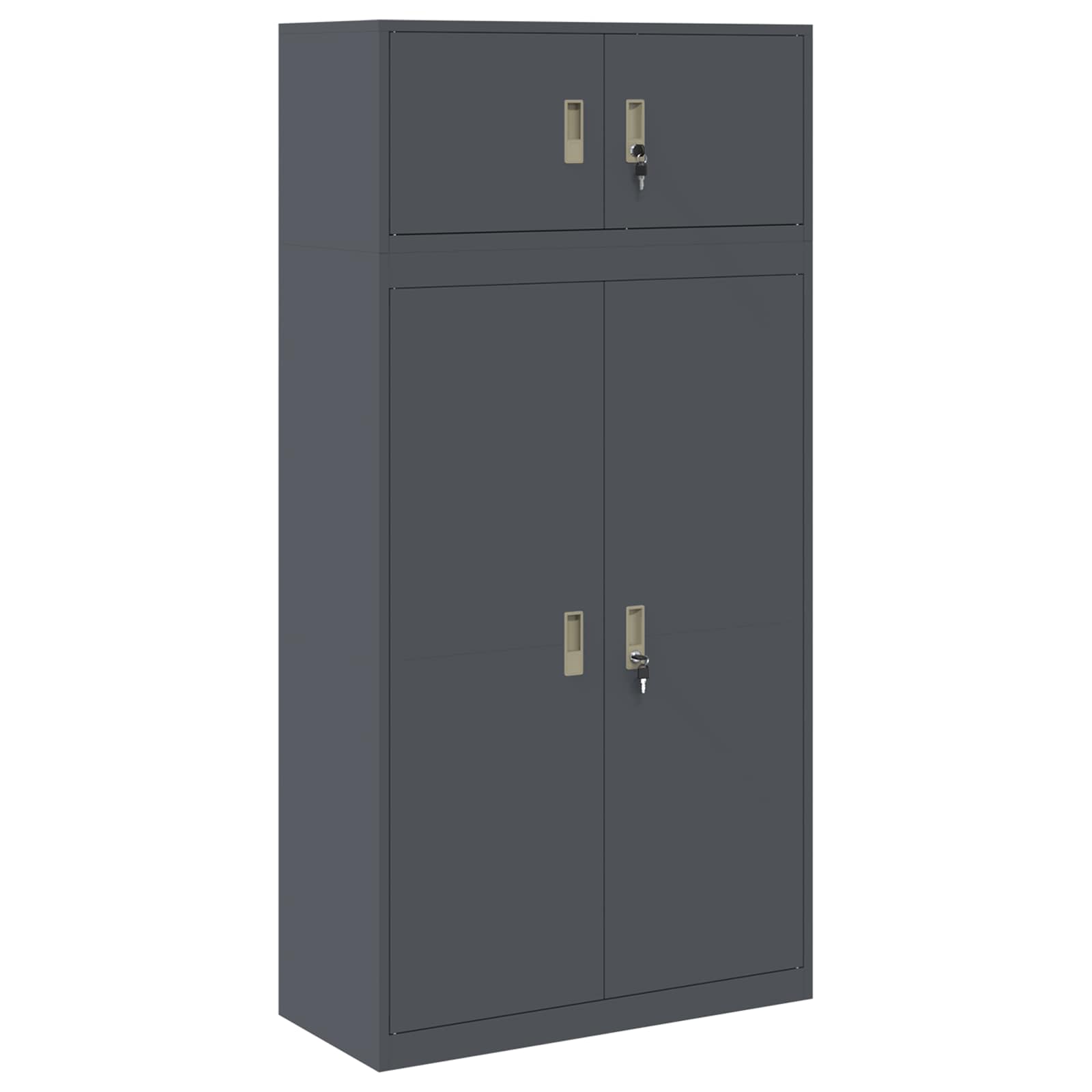 Aufbewahrungsschrank 2 Stk. Anthrazit 90 X 40 X 180 Cm Stahl Vidaxl