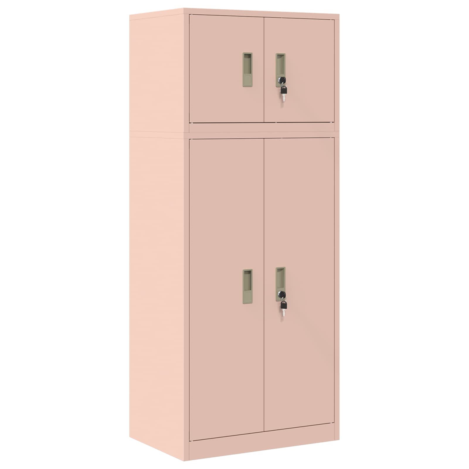 Aufbewahrungsschrank 2 Stk. Rosa 60 X 40 X 145 Cm Stahl Vidaxl