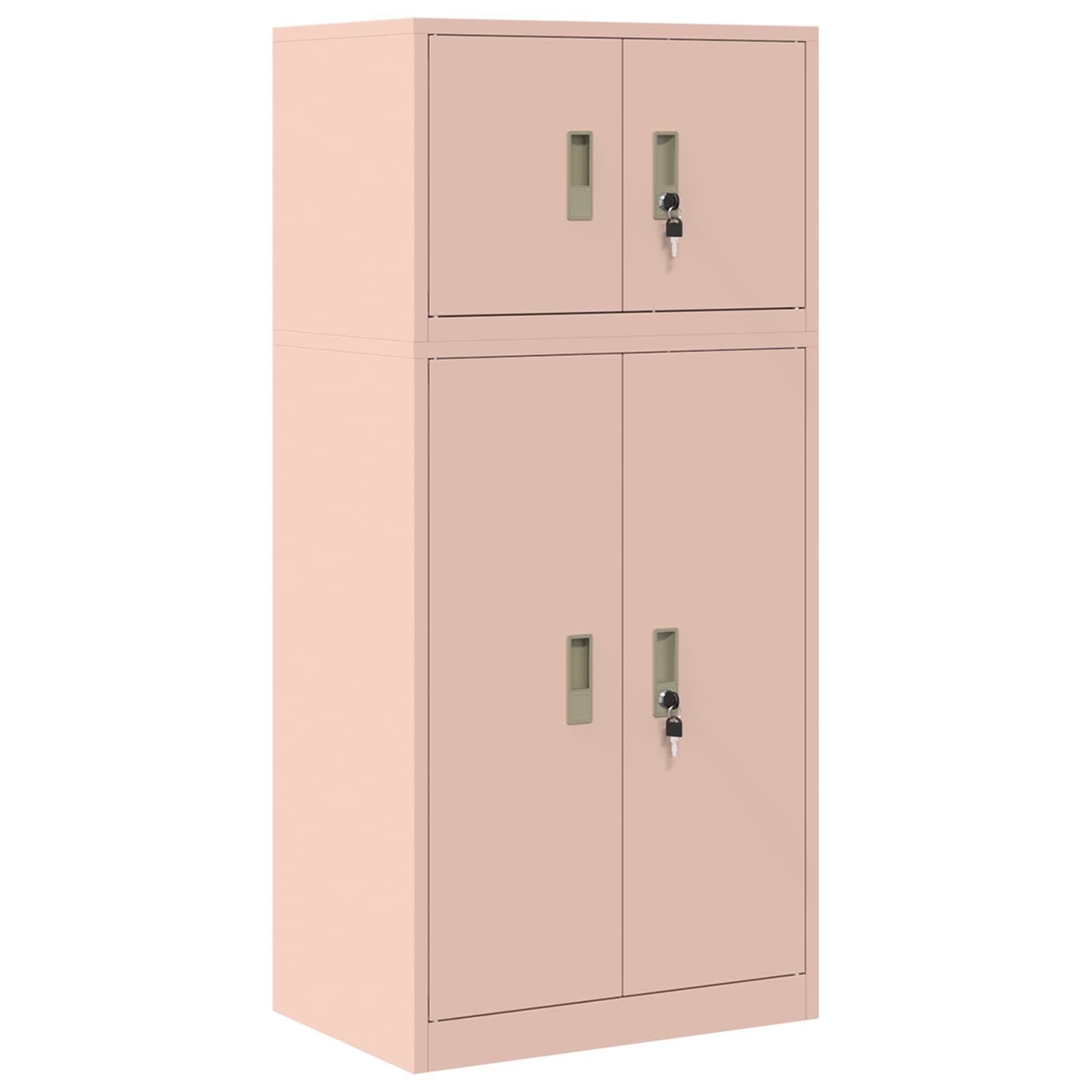 Aufbewahrungsschrank 2 Stk. Rosa 60 X 40 X 130 Cm Stahl Vidaxl