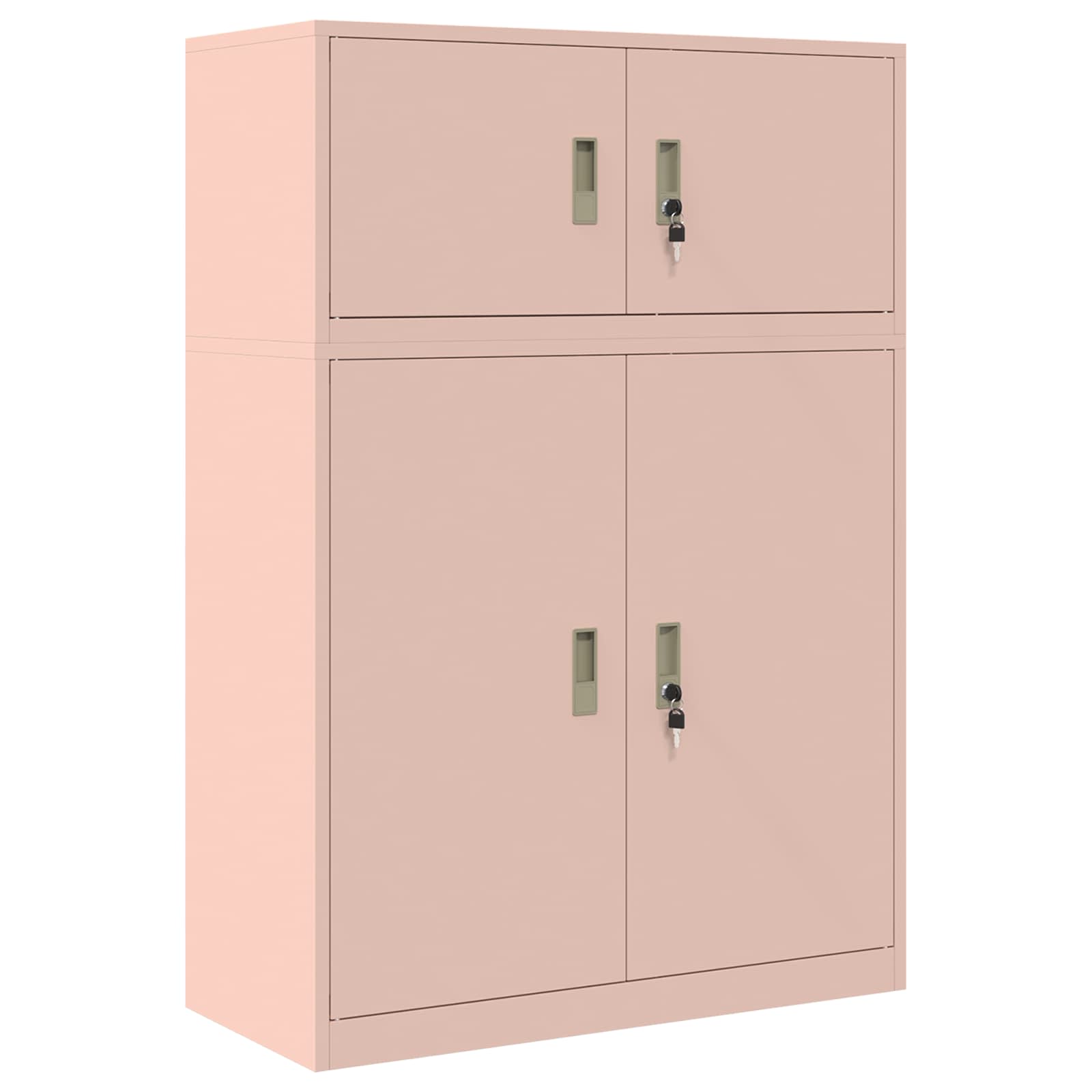 Aufbewahrungsschrank 2 Stk. Rosa 90 X 40 X 130 Cm Stahl Vidaxl