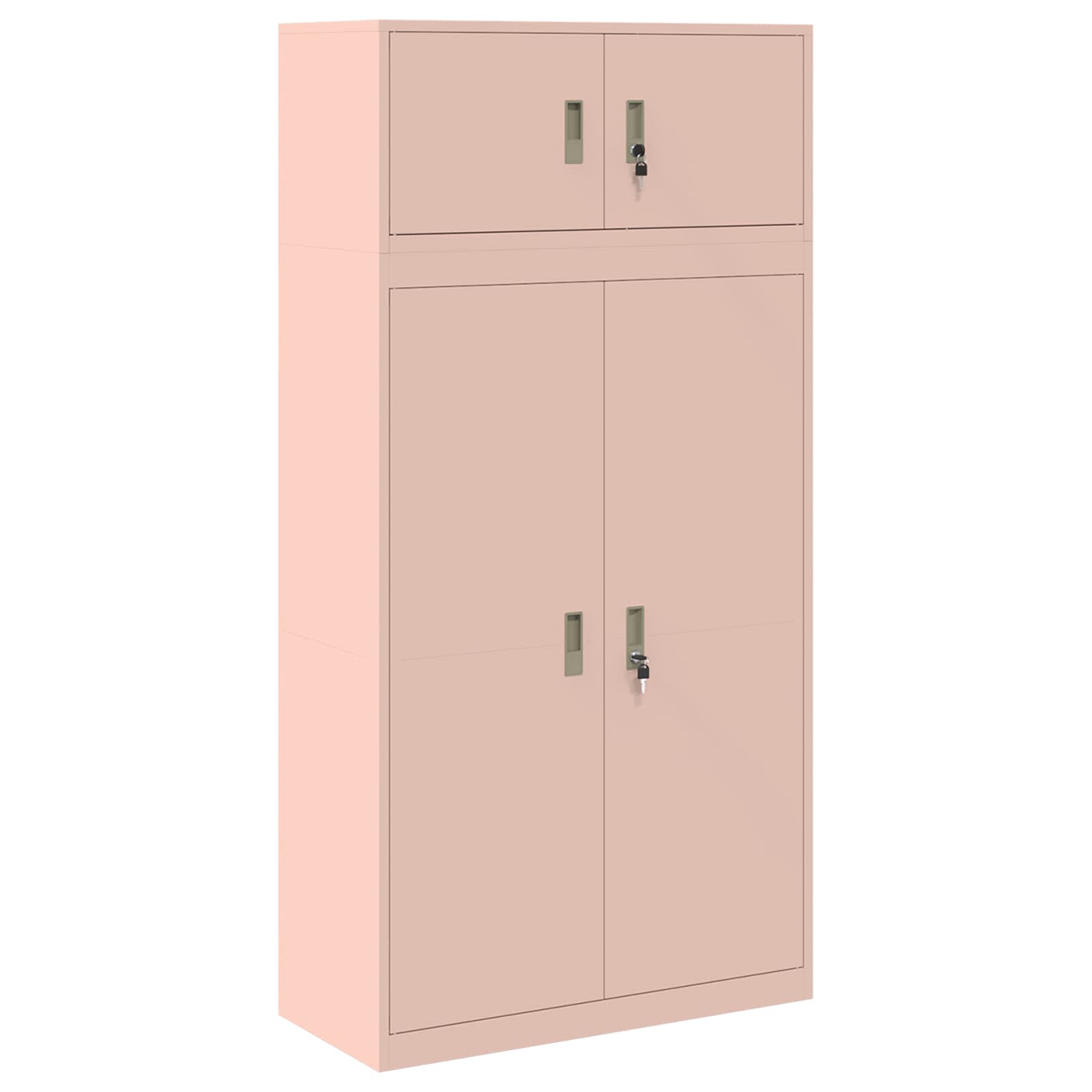 Aufbewahrungsschrank 2 Stk. Rosa 90 X 40 X 180 Cm Stahl Vidaxl
