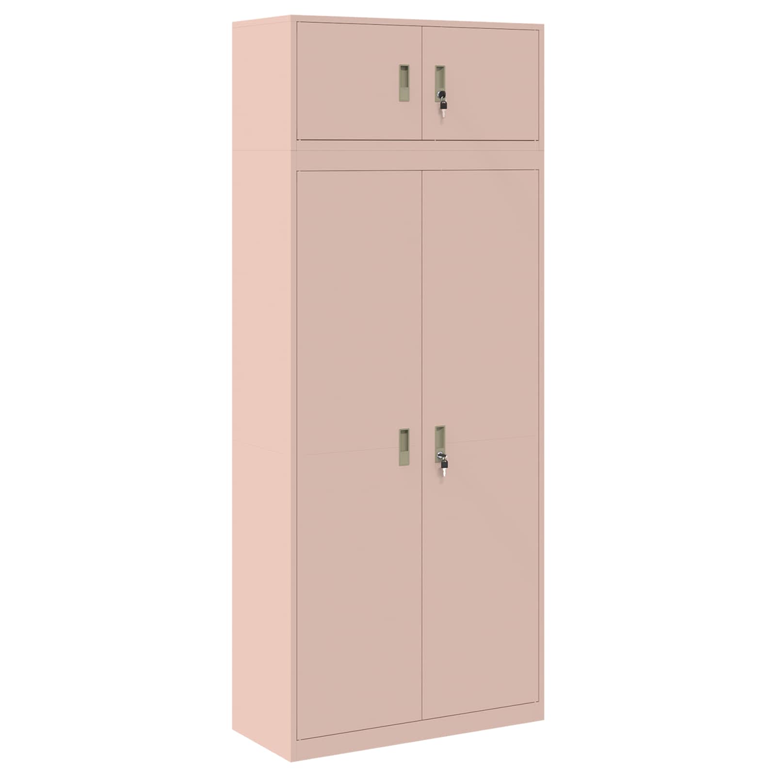 Aufbewahrungsschrank 2 Stk. Rosa 90 X 40 X 220 Cm Stahl Vidaxl