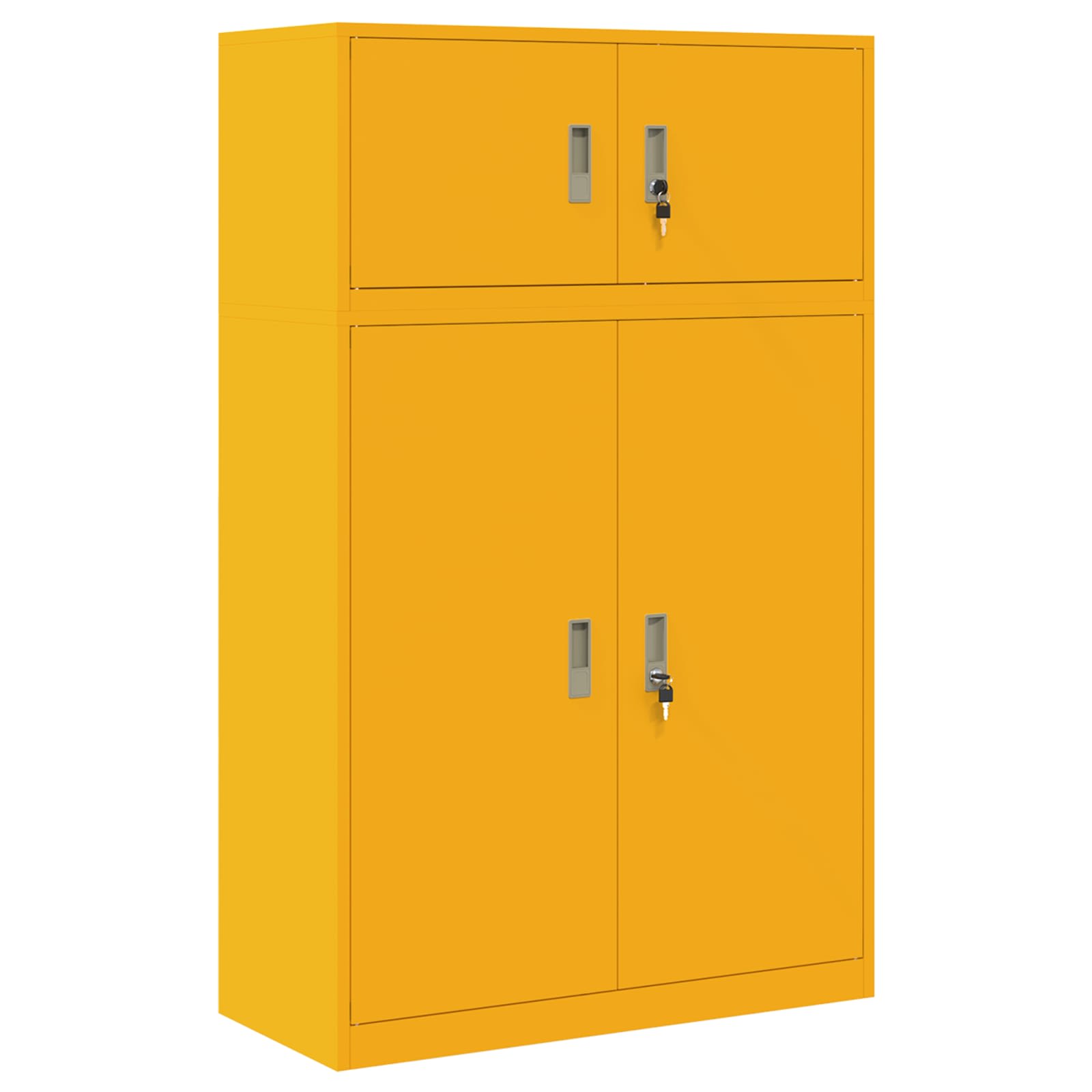 Aufbewahrungsschrank 2 Stk. Senfgelb 90 X 40 X 145 Cm Stahl Vidaxl