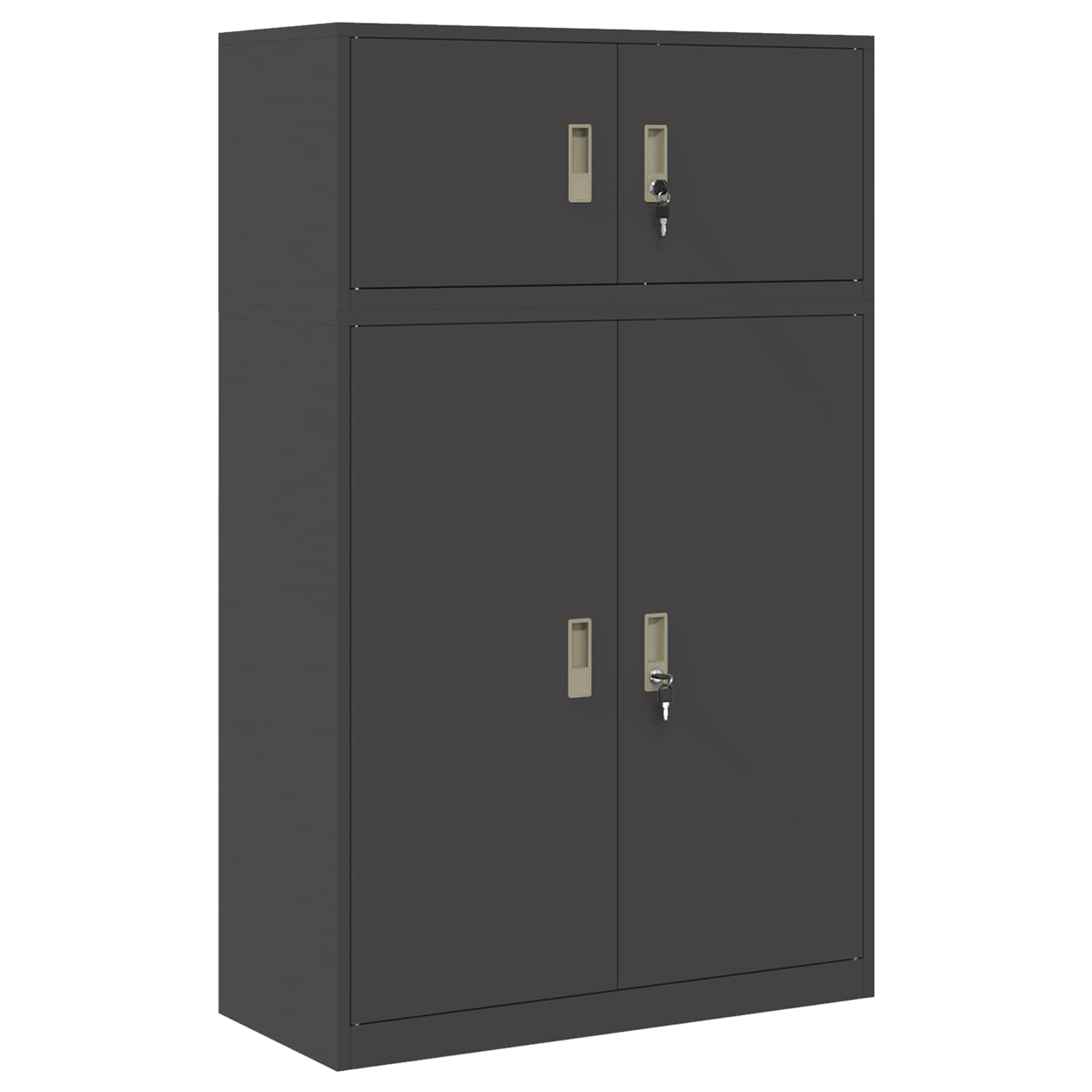Aufbewahrungsschrank 2 Stk. Schwarz 90 X 40 X 145 Cm Stahl Vidaxl