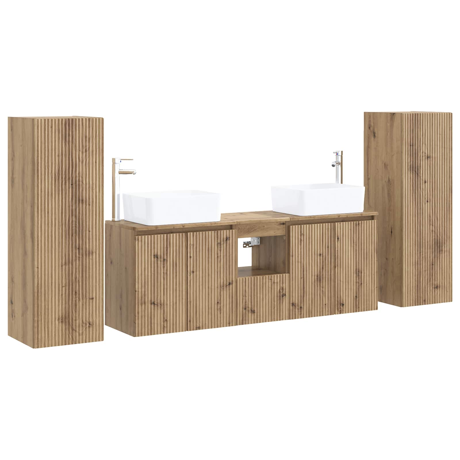 Badezimmermöbel-set 5 Stk. Artisan-eiche 33 X 34,5 X 100 Cm Vidaxl