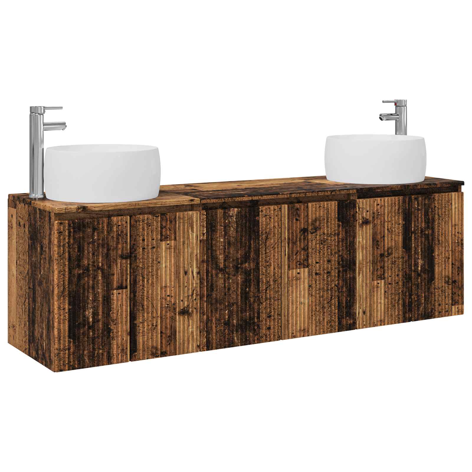 Badezimmerschrank-set 3 Stk. Altholz 49,5 X 44,5 X 66 Cm Vidaxl