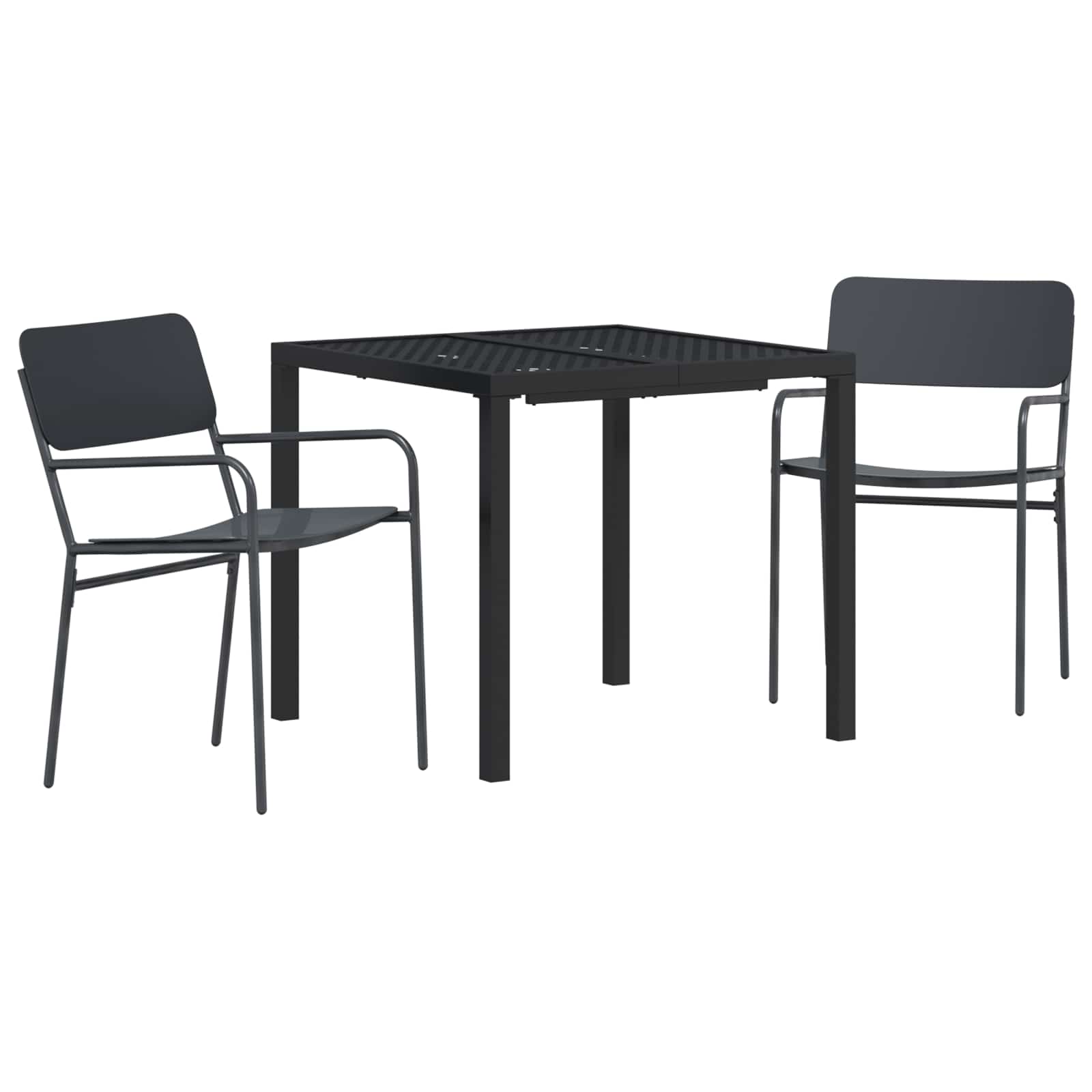 Gartenmöbel Set 3 Stk. Anthrazit Stahl Vidaxl